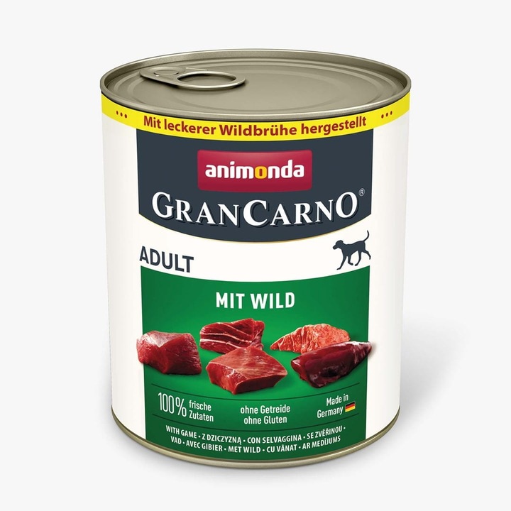 Мокра храна за кучета, Animonda GranCarno, Adult, без глутен/соя/консерванти, 800 г