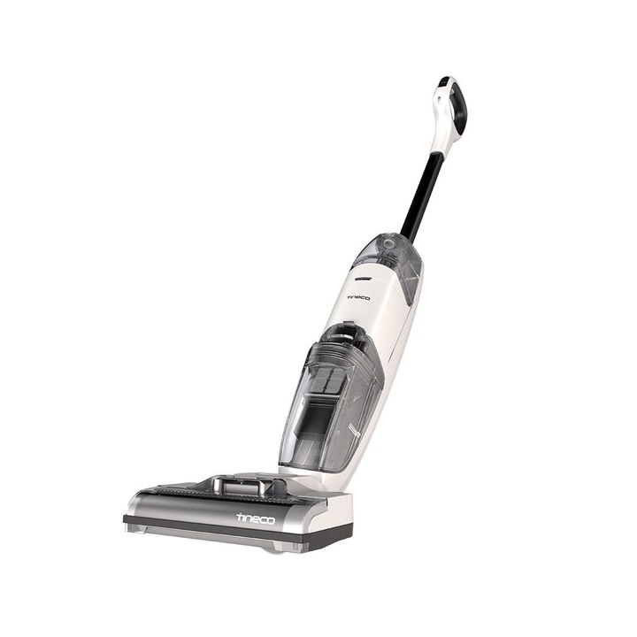 Aspirator vertical Tineco iFloor 2 Plus, fara sac, uscat/umed, 120W, gri/alb, 270x250x1100mm
