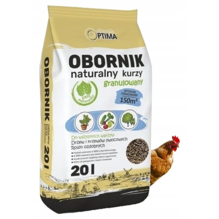 Ingrasamant organic granulat Biovita Optima, gunoi de pui, 20 L