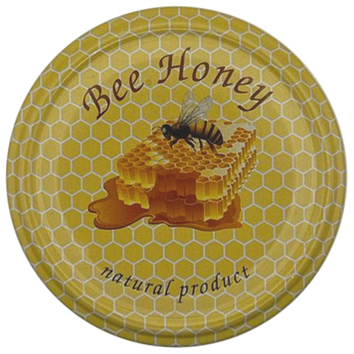 Set 20 Capace borcane, 82 mm, Metal, Galben