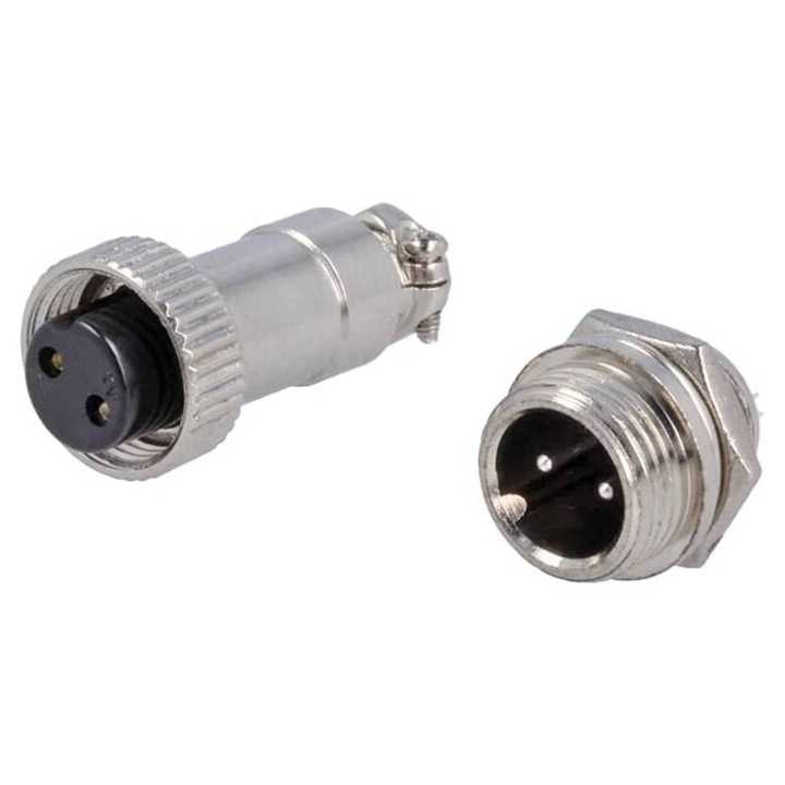 Букса, Комплект, Метална, 2-ка(м+ж), 48VDC