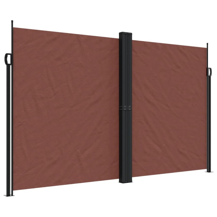 Copertina laterala retractabila vidaXL, maro, 200x600 cm, 18.65 kg