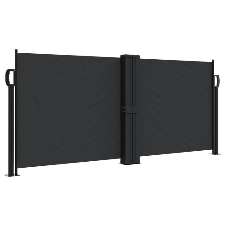 Copertina laterala retractabila vidaXL, negru, 100 x 600 cm, 8.8 kg