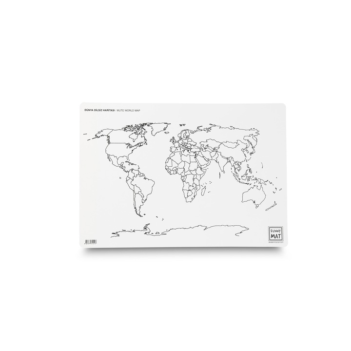 Plansa Funny Mat - World Map, 48x33.5 cm