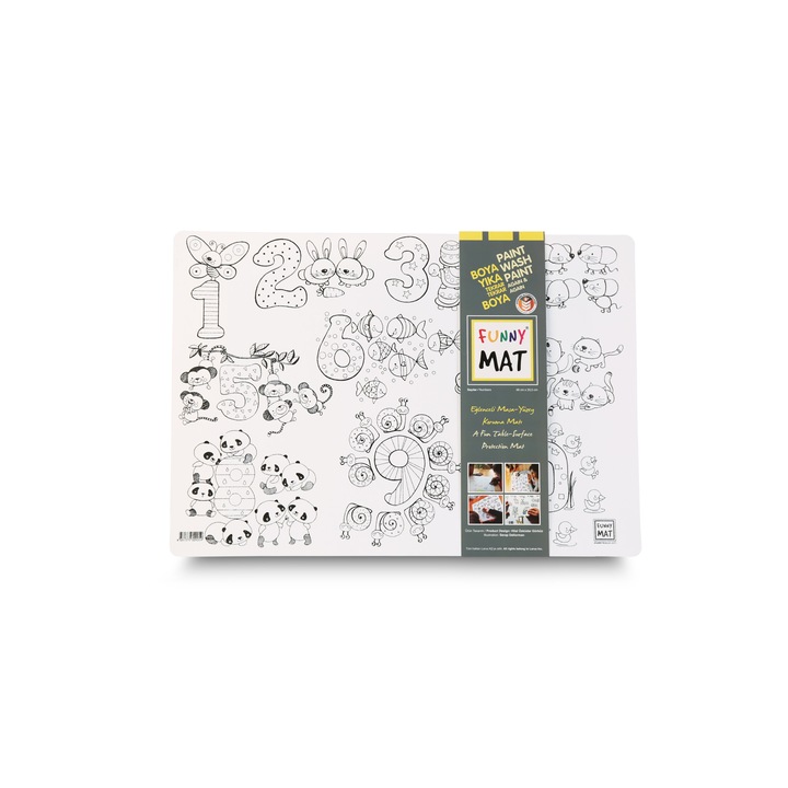 Plansa Funny Mat - Cifre, alba, 48x33.5 cm