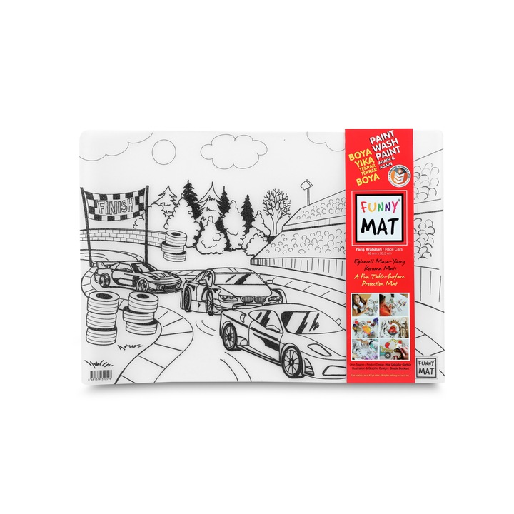 Plansa Funny Mat - RACE CARS, 48x33.5 cm