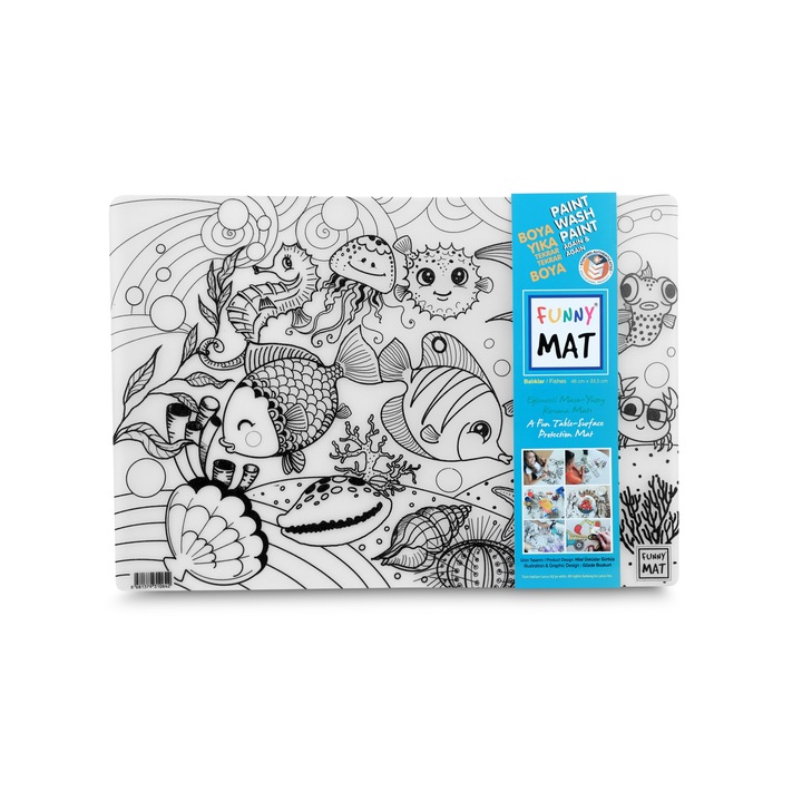 Plansa Funny Mat - FISHES, 48x33.5 cm
