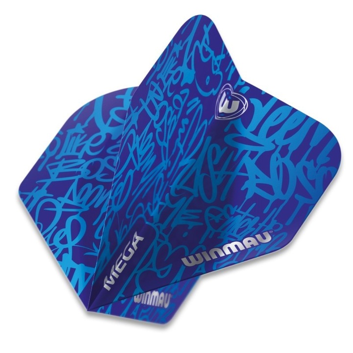 Комплект от 3 Winmau Mega Standard Blue Darts - Like a Boss