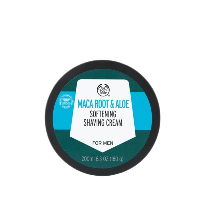 Crema de ras cu efect de catifelare a tenului Maca & Aloe, The Body Shop, 200 ml
