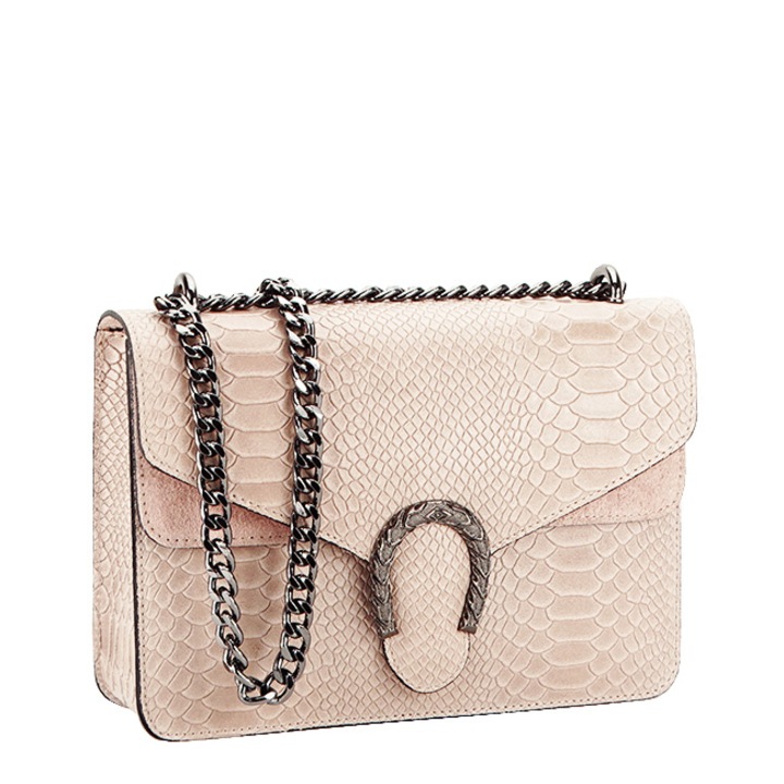 Sötétbézs valódi bőr táska 1524 123 Bézs