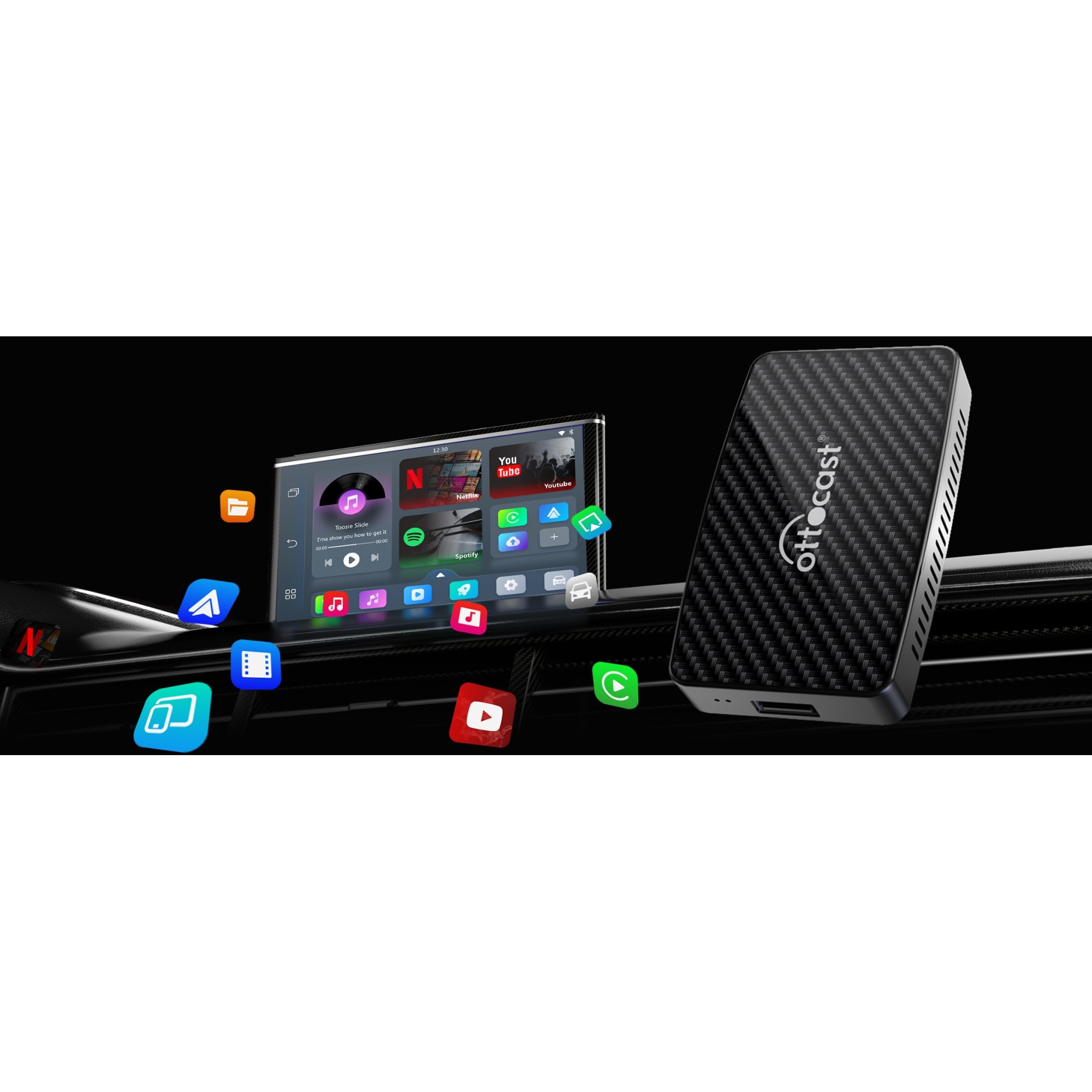 Adaptor wireless, Ottocast Play2Video Pro, compatibil cu Apple