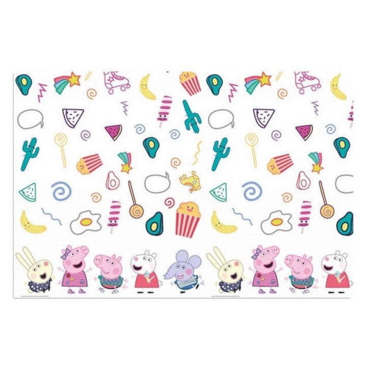 Fata de masa Peppa Pig Messy Play 120 x 180 cm, Multicolor