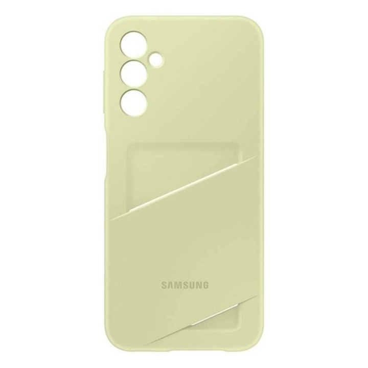 Samsung szilikon mobiltelefon tok, kártyazseb, lime, kompatibilis: Samsung Galaxy A15 4G, SM-A155, / Galaxy A15 5G, SM-A156