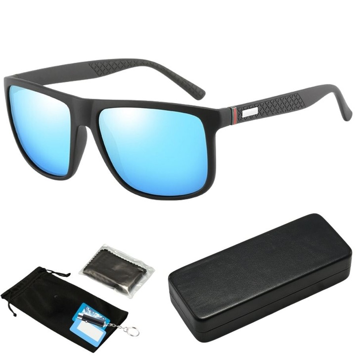 Polarizált napszemüveg, OPRA Tactic, Kék lencse HD12, UV400, Anti-Shock ház