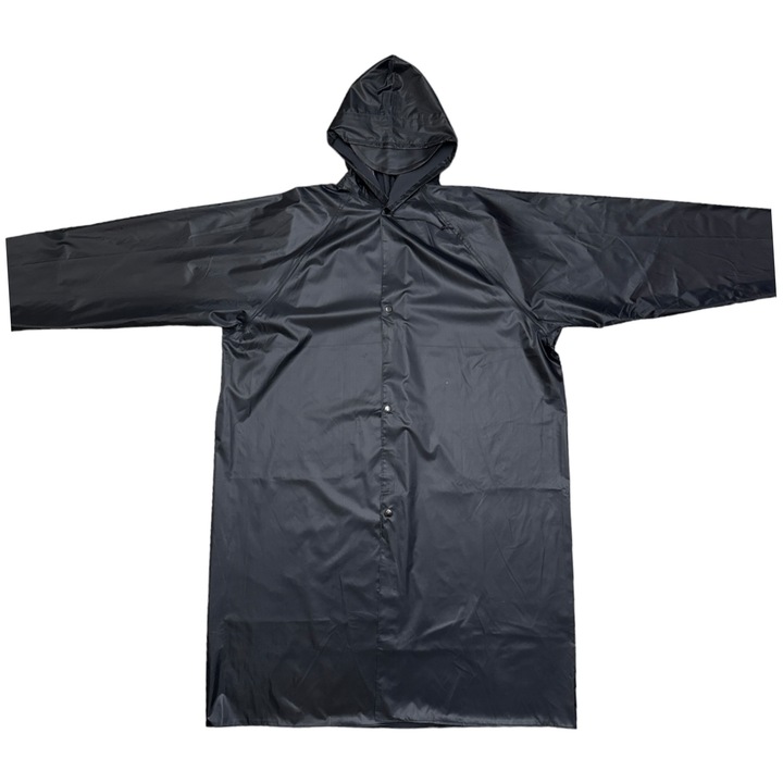 Pelerina de Ploaie impermeabila cu gluga, negru, 3XL