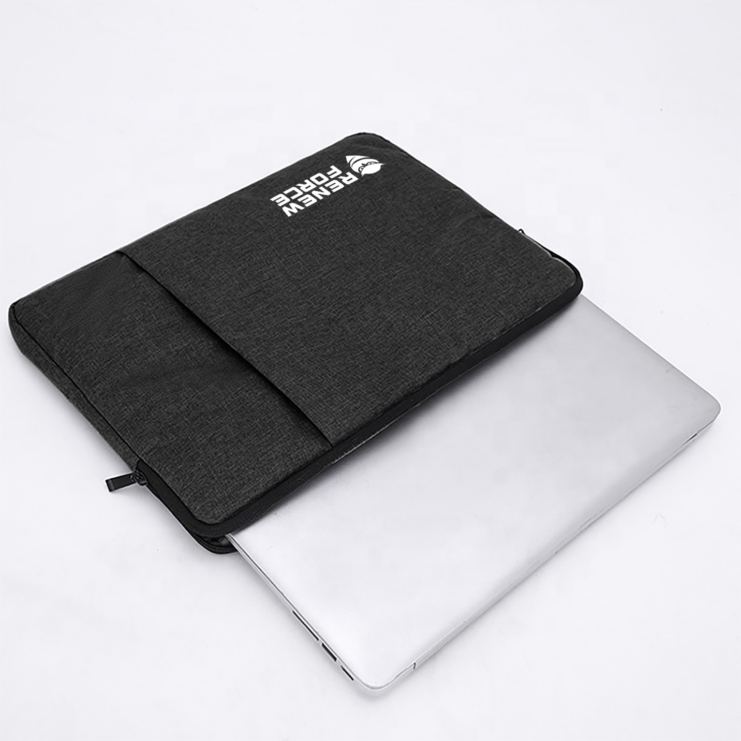Husa laptop, poliester, cu burete antisoc, 39cm x 30cm x 2cm, fermoar, 14"-15.6", Negru
