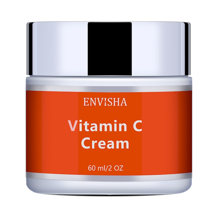Crema faciala cu Vitamina C pentru albire si stralucire, antirid, anti-imbatranire, organica, Envisha, 60g