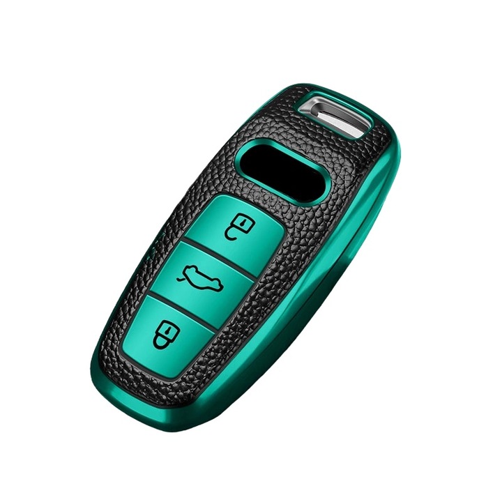 Husa pentru cheie smart verde Audi A3 A4 B9 A6 C8 A7 S7 4K A8 D5 S8 Q7 SQ8 Q8 E-tron Q8 S6 S7