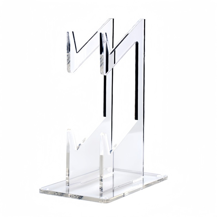 Kettős vezérlőtartó, akril, PS4/PS5/Xbox/Switch kompatibilis, 19,6 cm, átlátszó