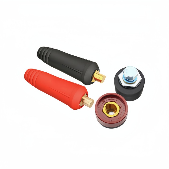 DKJ50-70 forrasztó csatlakozók, 4 db, intenzív, fekete/piros