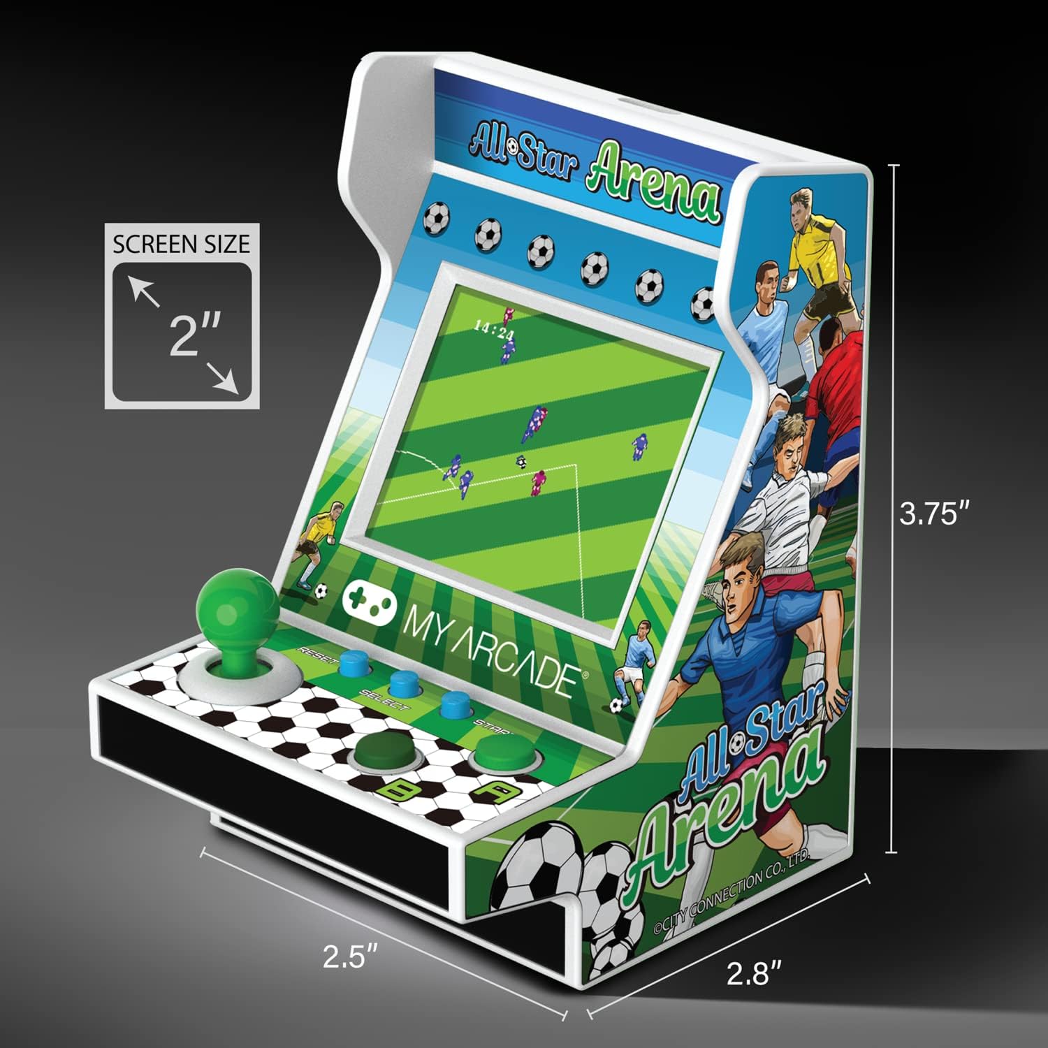 Consola portabila retro All-Star Arena 100+, MyArcade, Pico Player, 3.70 inch
