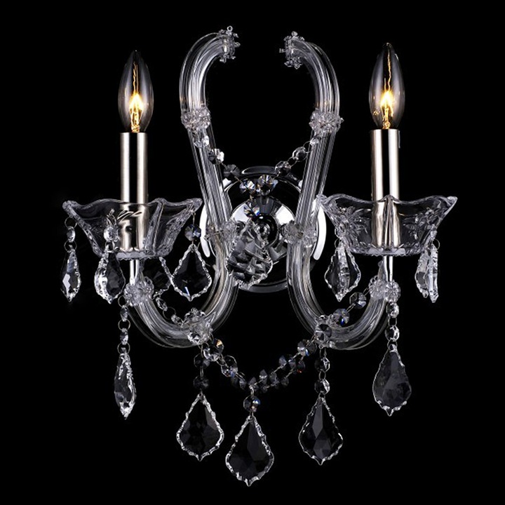 Златна желязна стъклена апликация 30x18x37 см