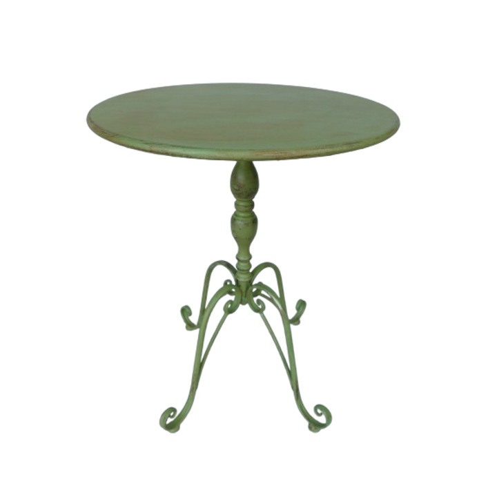 Masa pentru gradina, fier, verde, H 75 x 60 cm