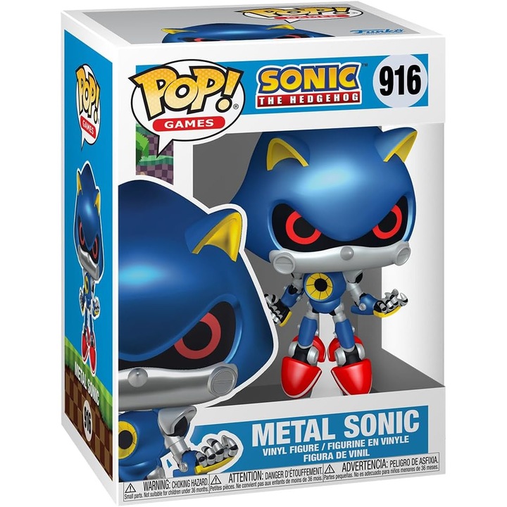 Фигурка Pop! Sonic the Hedgehog: Metal Sonic, Син, 9,5 см