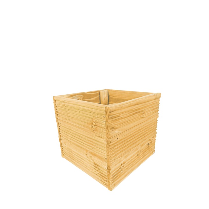 Ghiveci, Floranica, Lemn, 30x30cm, Bej