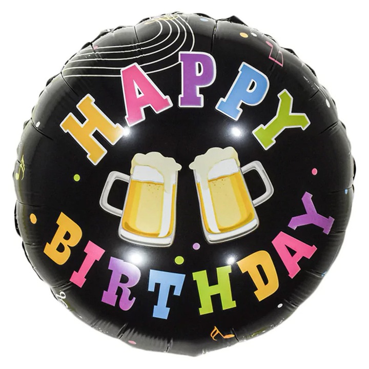 Balon folie Halbe de Bere, rotund, 45 cm