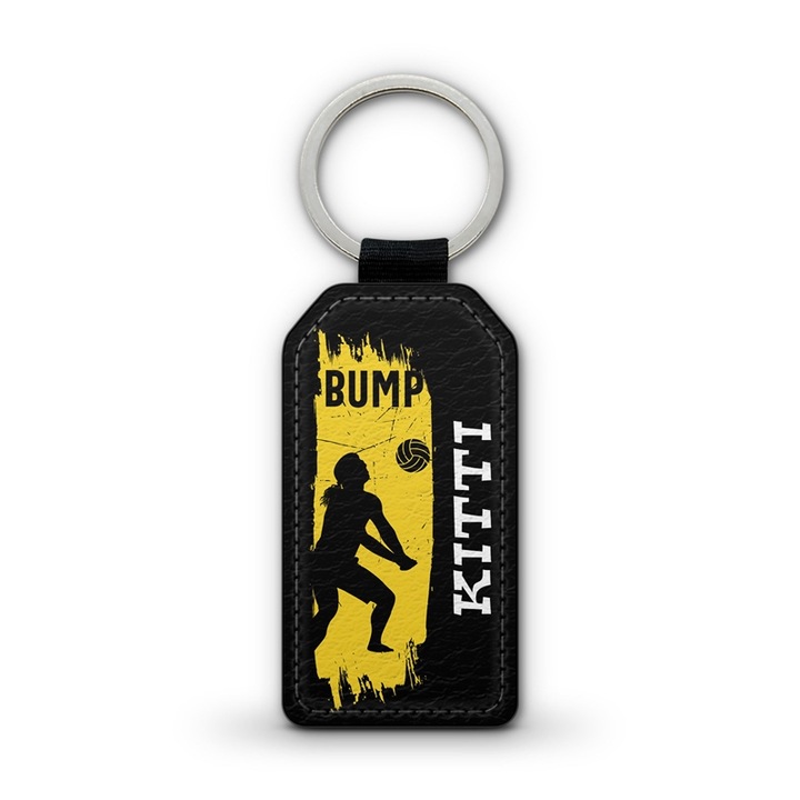 Röplabdás prémium bőr kulcstartó Kitti