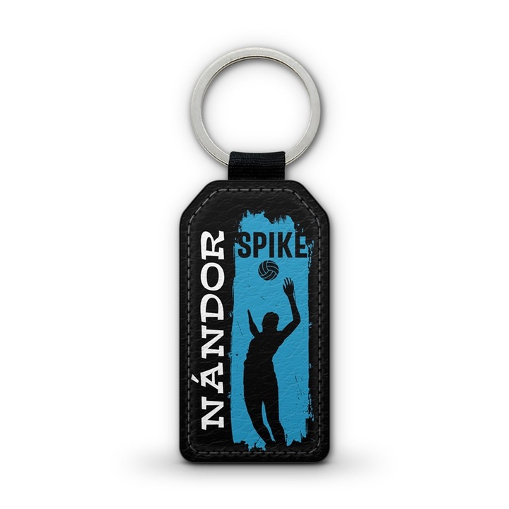 Röplabdás prémium bőr kulcstartó Nándor