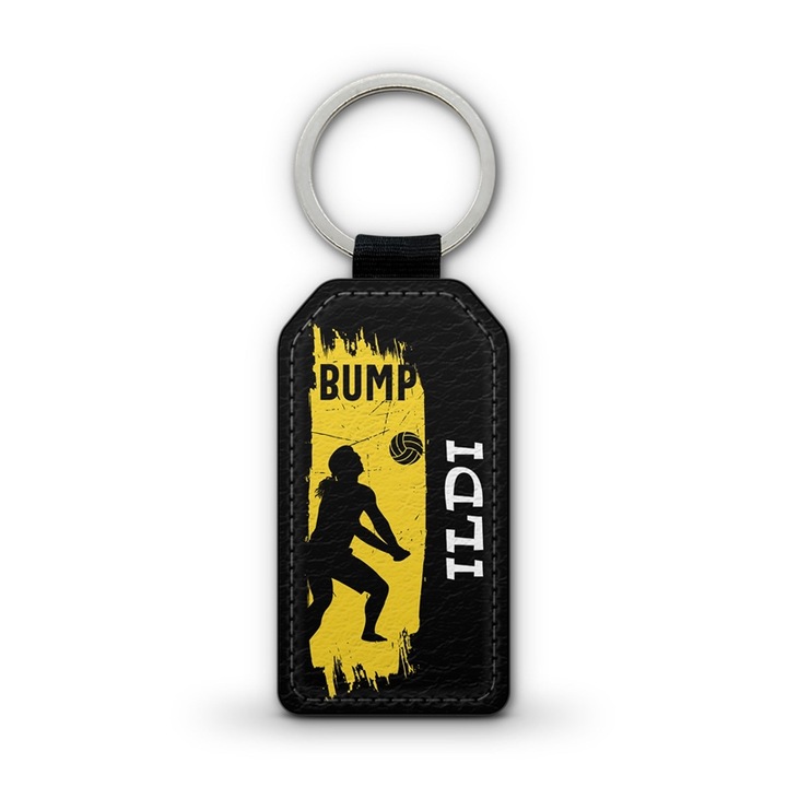 Röplabdás prémium bőr kulcstartó Ildi