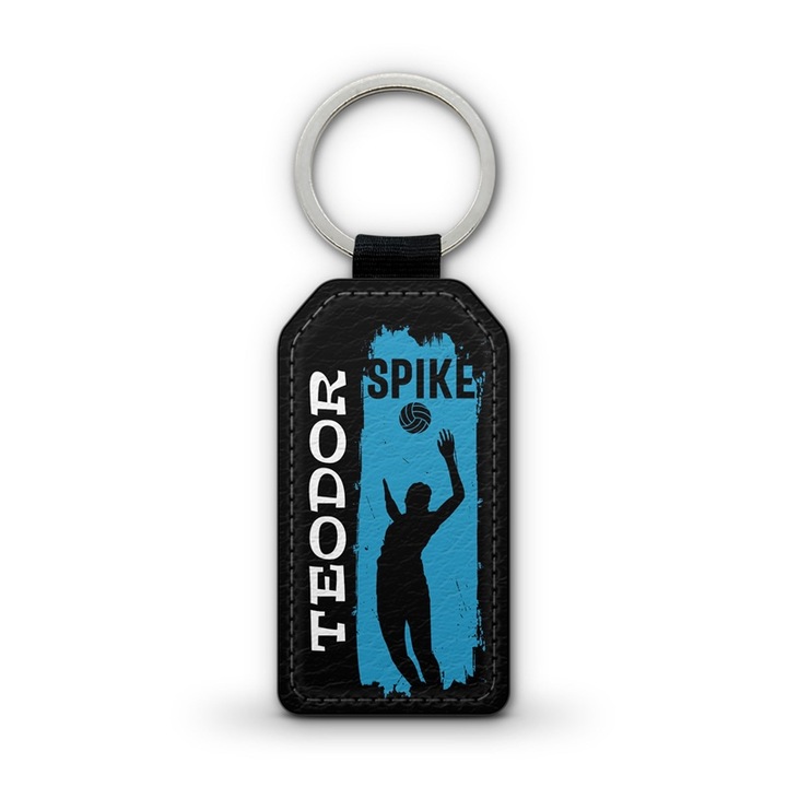 Röplabdás prémium bőr kulcstartó Teodor