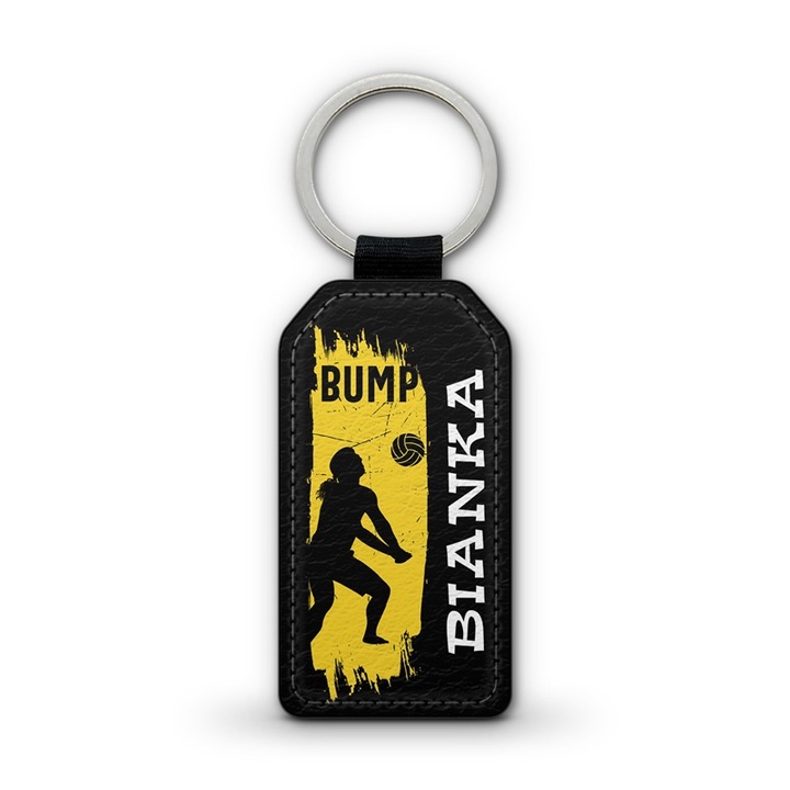 Röplabdás prémium bőr kulcstartó Bianka