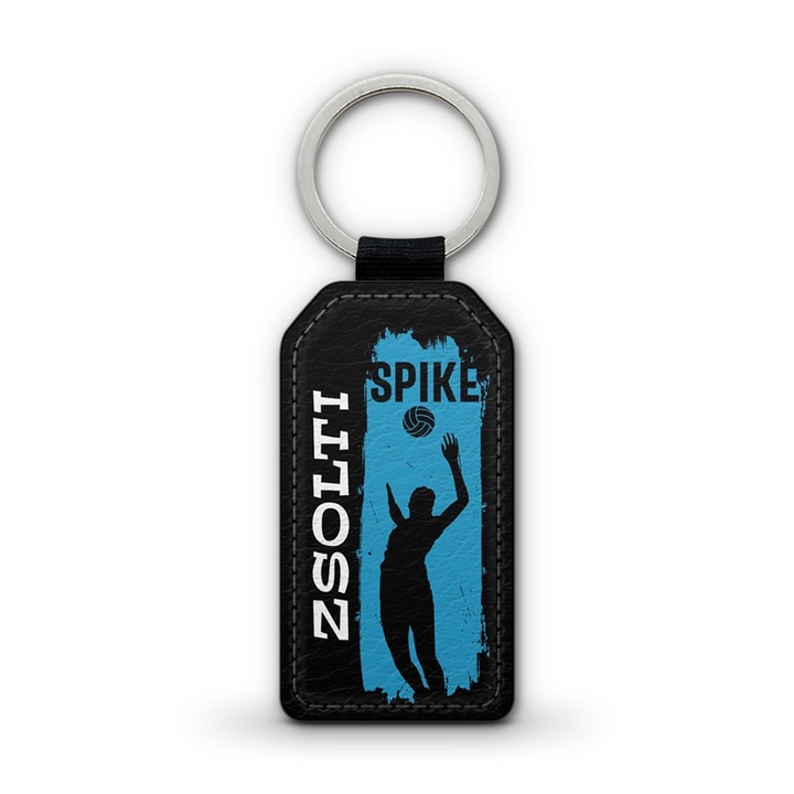 Röplabdás prémium bőr kulcstartó Zsolti