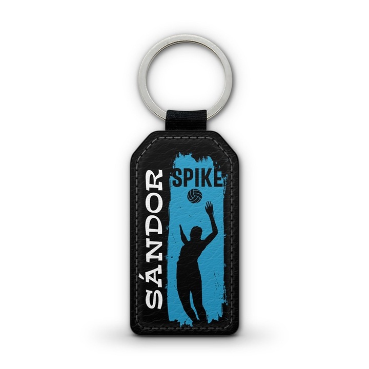 Röplabdás prémium bőr kulcstartó Sándor