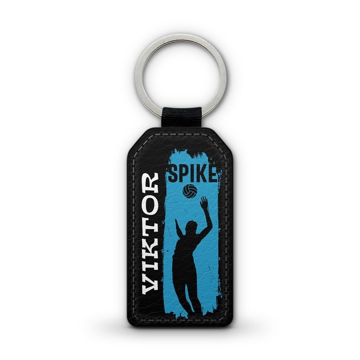 Röplabdás prémium bőr kulcstartó Viktor