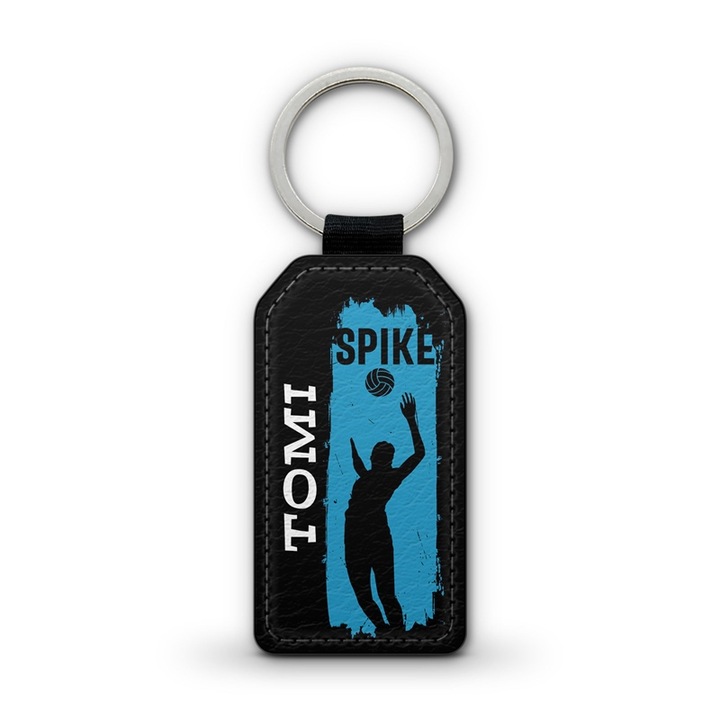 Röplabdás prémium bőr kulcstartó Tomi