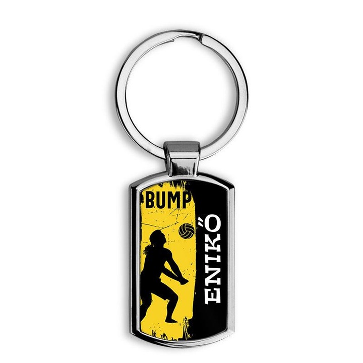 Röplabdás elegáns fém kulcstartó Enikő