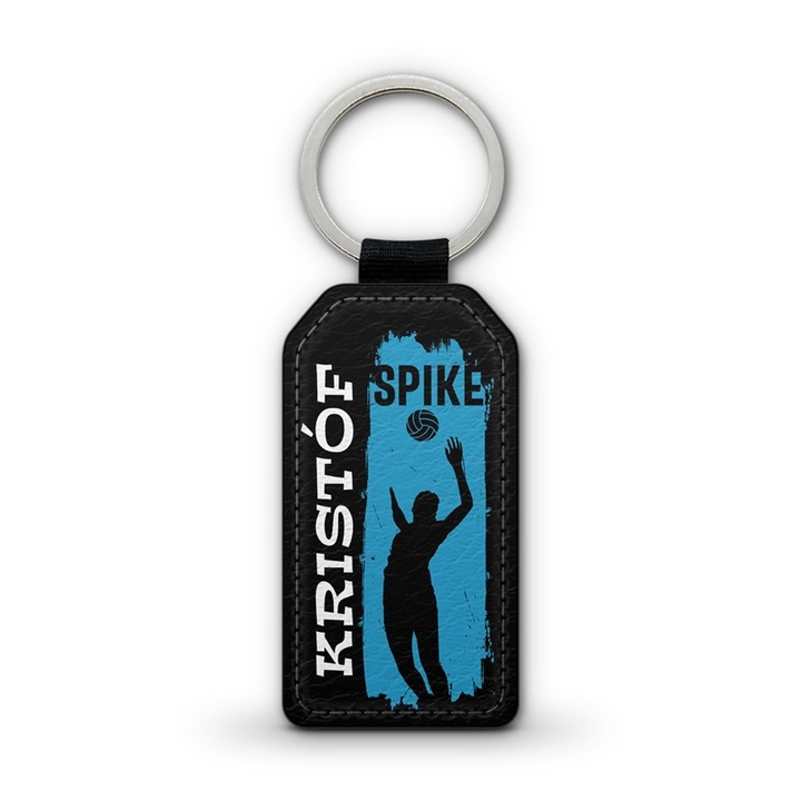 Röplabdás prémium bőr kulcstartó Kristóf