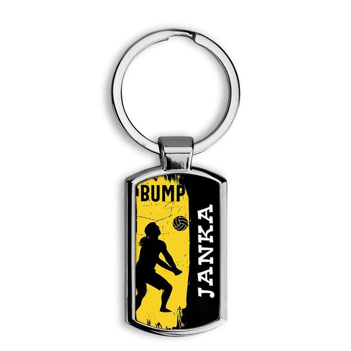 Röplabdás elegáns fém kulcstartó Janka