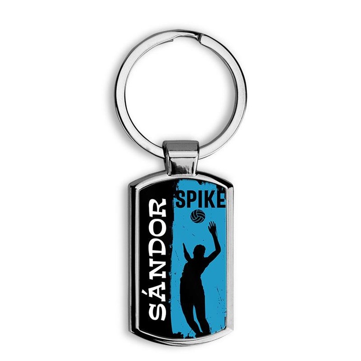 Röplabdás elegáns fém kulcstartó Sándor