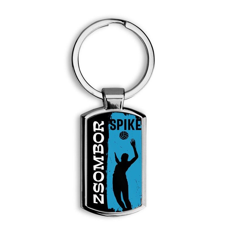 Röplabdás elegáns fém kulcstartó Zsombor