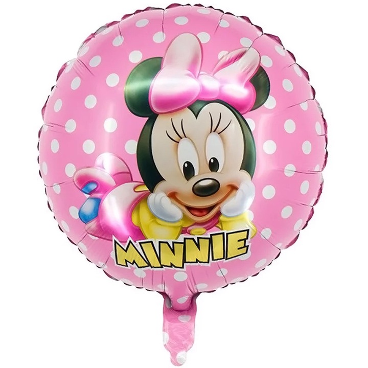 Balon folie Minnie, rotund, 45 cm, cod 1811