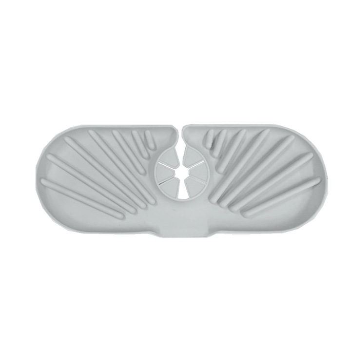 Protectie chiuveta anti-stropi, Silicon, Gri