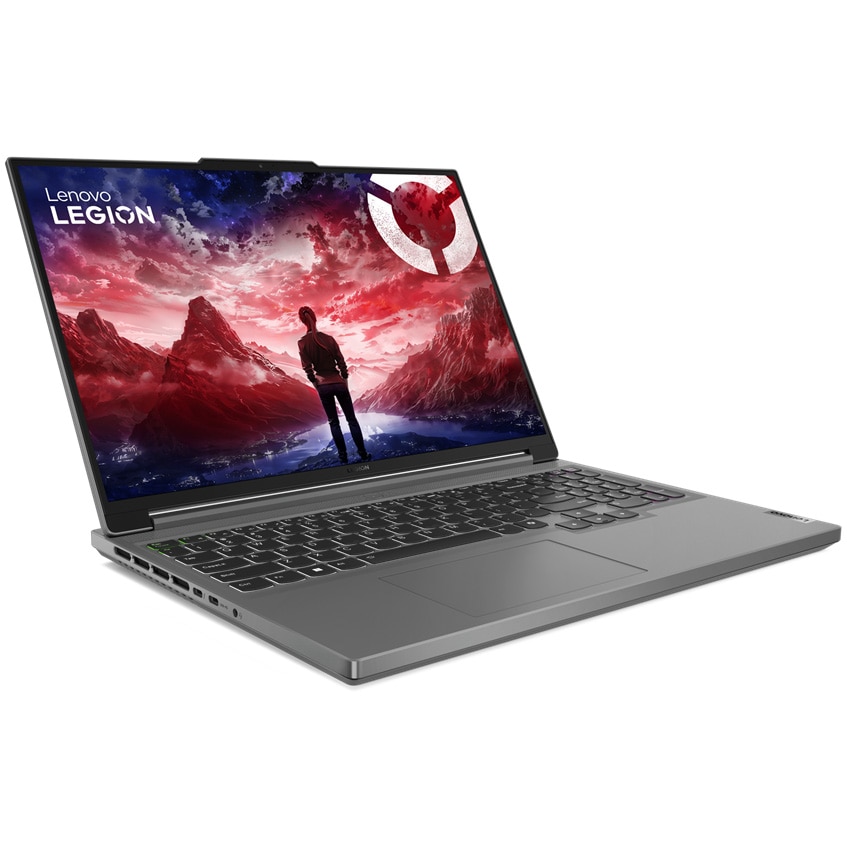 Laptop Gaming Lenovo Legion Slim 5 16AHP9 cu procesor AMD Ryzen™ 7 8845HS pana la 5.1GHz, 16" WQXGA, IPS, 165Hz, 16GB DDR5, 512GB SSD, NVIDIA® GeForce RTX™ 4070 8GB GDDR6, No OS, Luna Grey, 3y on-site Premium Care