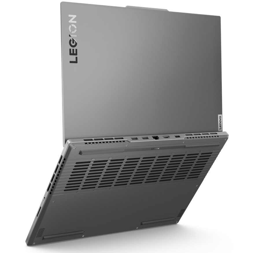 Laptop Gaming Lenovo Legion Slim 5 16AHP9 cu procesor AMD Ryzen™ 7 8845HS pana la 5.1GHz, 16" WQXGA, IPS, 165Hz, 16GB DDR5, 512GB SSD, NVIDIA® GeForce RTX™ 4070 8GB GDDR6, No OS, Luna Grey, 3y on-site Premium Care