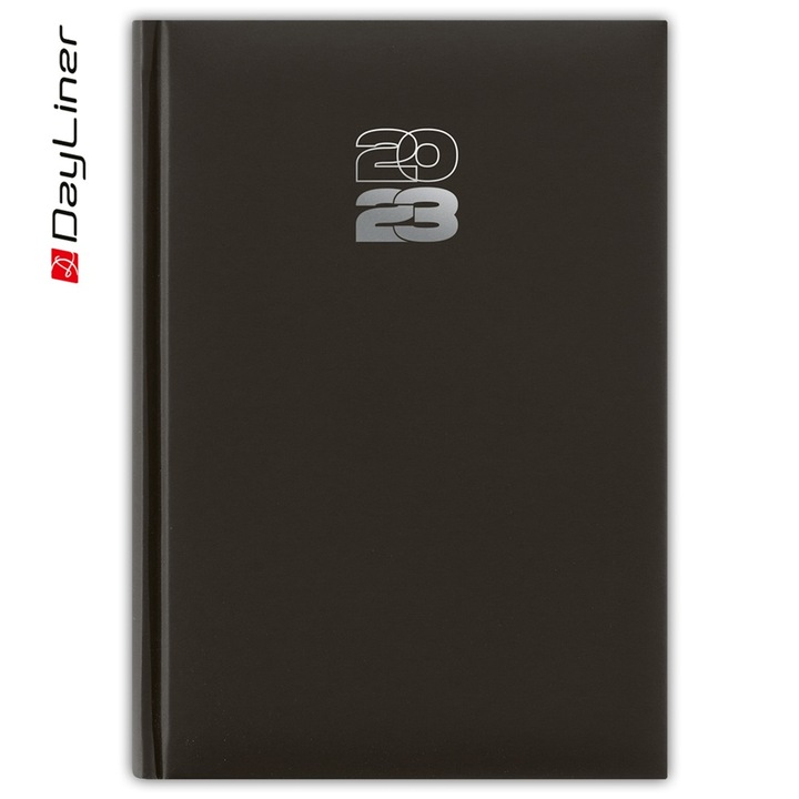 Jurnal termen limita Pannon A5 cu pagini albe saptamanale Black Dayliner 2024