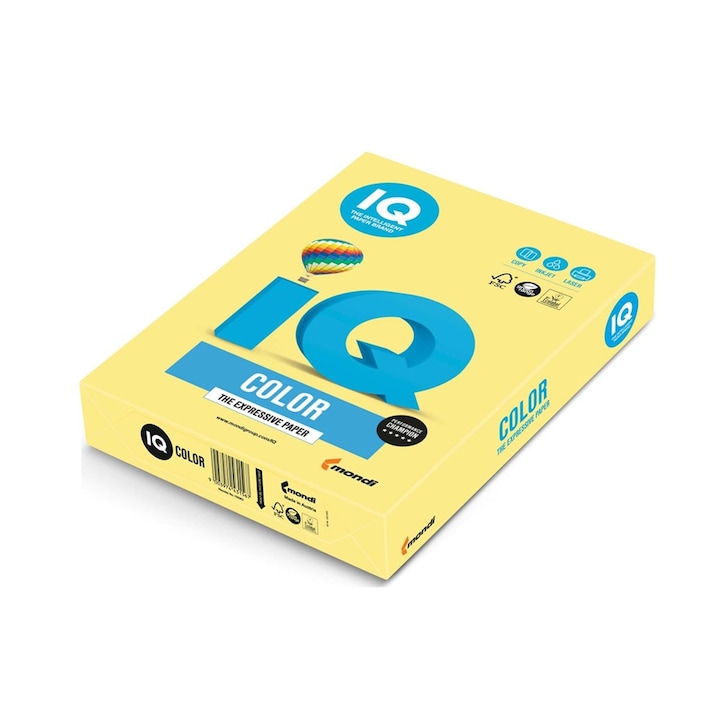 Hartie de copiat, color, A3, 80g. IQ ZG34 500 coli/pachet, galben lamaie trend